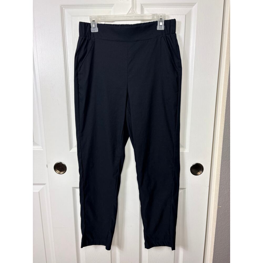Modern Ambition Women's Navy Blue Travel Pant Slim Leg Size M Elastic Waistband